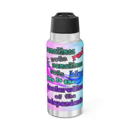 declaration of the independents - Gator Tumbler, 32oz  (light blue-pink wave)