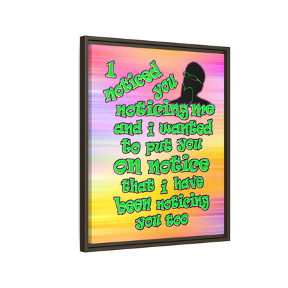 noticed you noticing - framed canvas art (color blur)