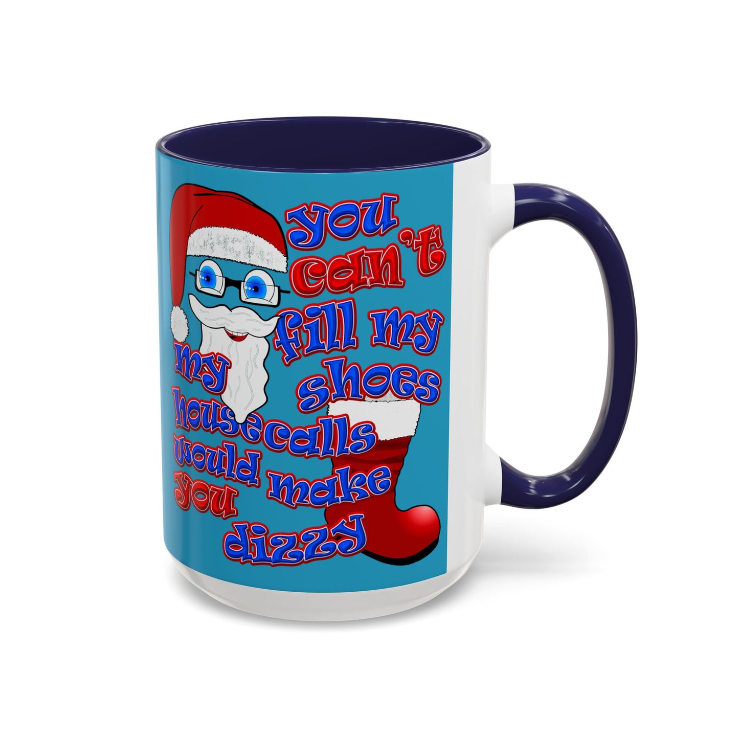 santa's shoes - Accent Mug (turquoise)
