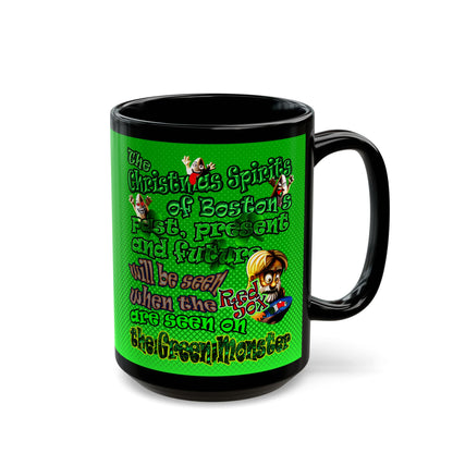 christmas spirits of boston - Black Mug (logo green)