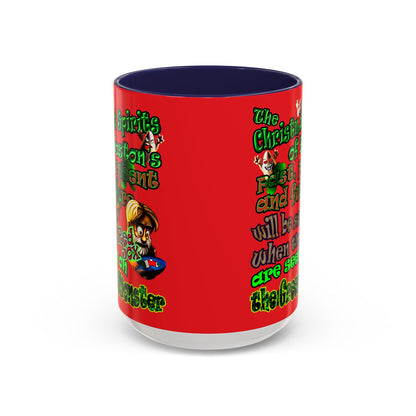 christmas spirits of boston - Accent Mug (red)