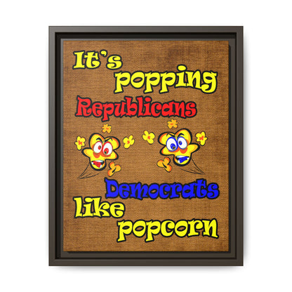 popping like popcorn - framed canvas art (brown papyrus)