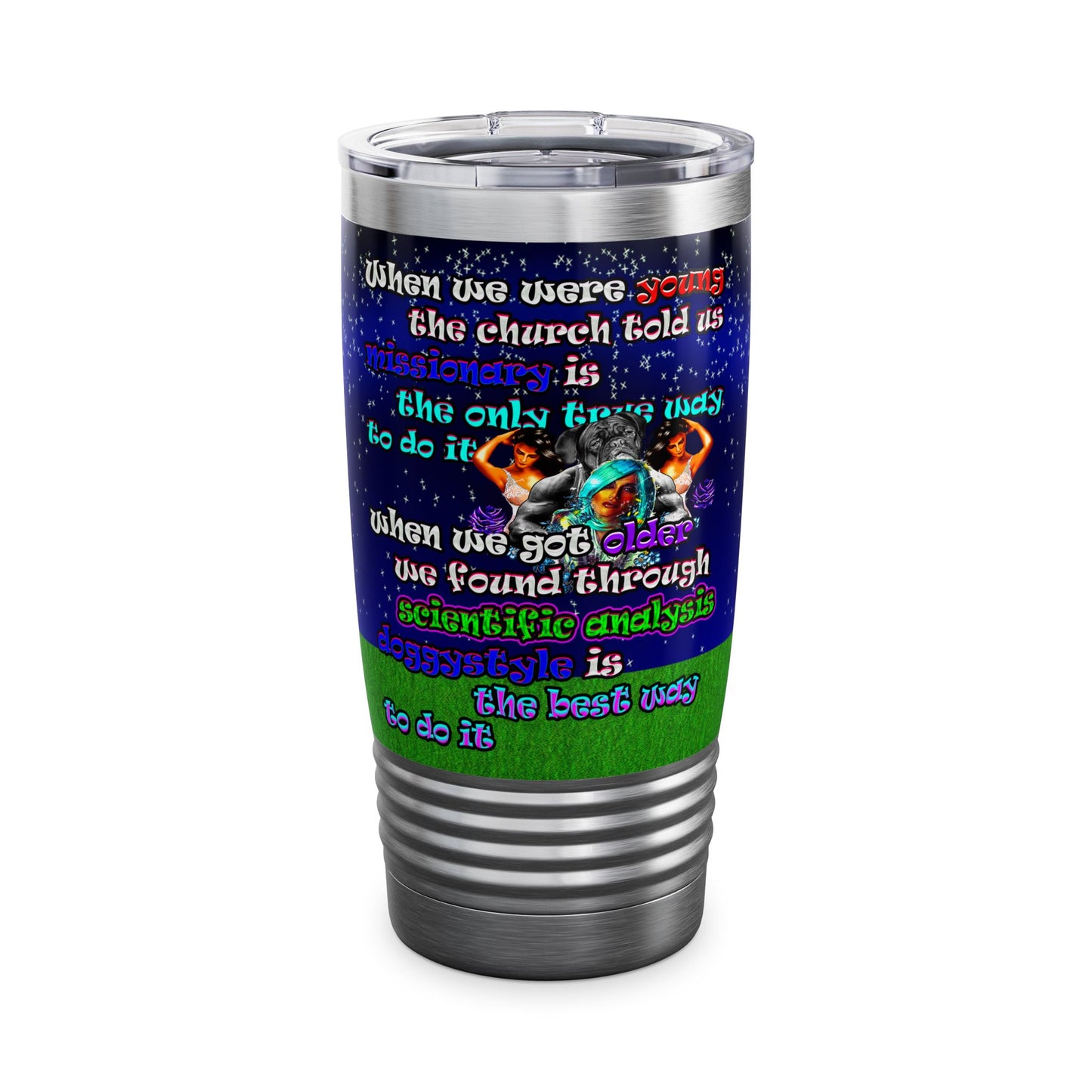 doggystyle - Ringneck Tumbler, 20oz ('snoops' background)
