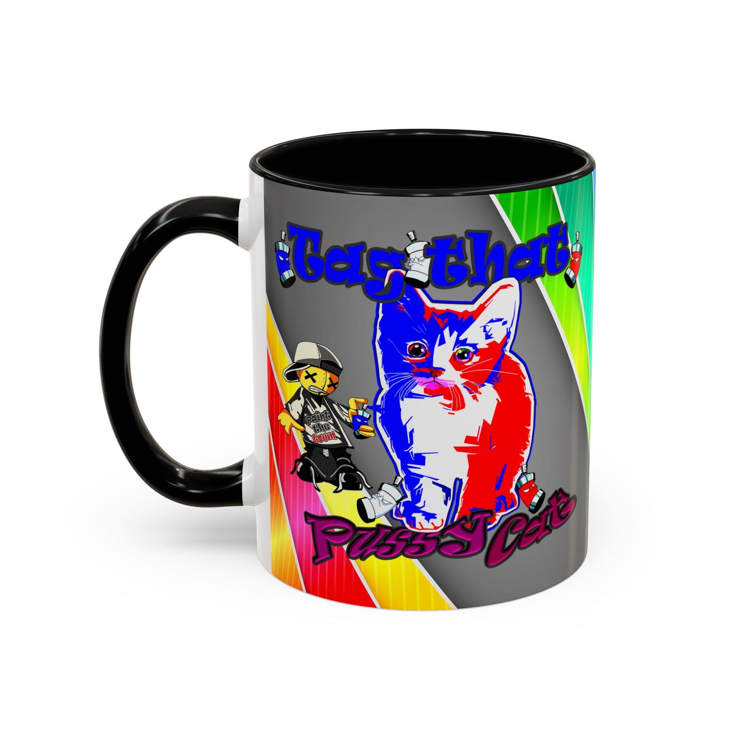 tag that - Accent Mug (rainbow split)