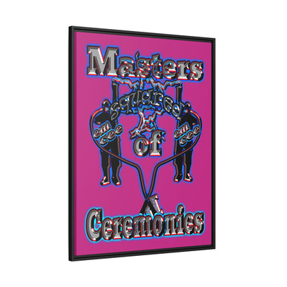 em cee squared - framed canvas art (pink)