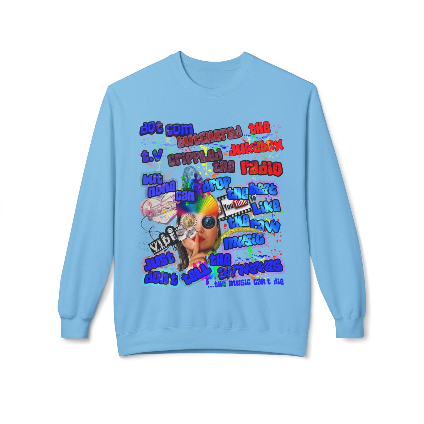 drop the beat - Unisex Midweight Softstyle Fleece Crewneck Sweatshirt