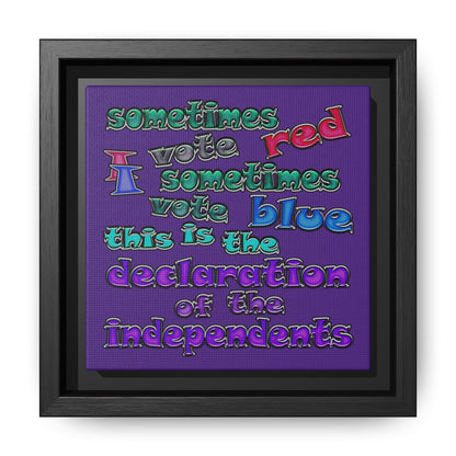 declaration of the independents - framed canvas art (purple)