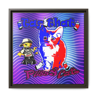 tag that - framed canvas art (purple wave)