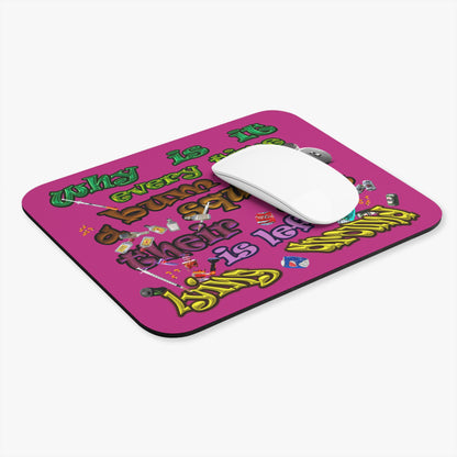 the bum's shit - Mouse Pad (Rectangle) (pink)