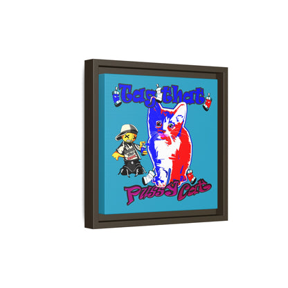 tag that - framed canvas art (turquoise)