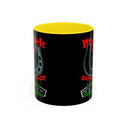 my luck - Accent Mug (black)