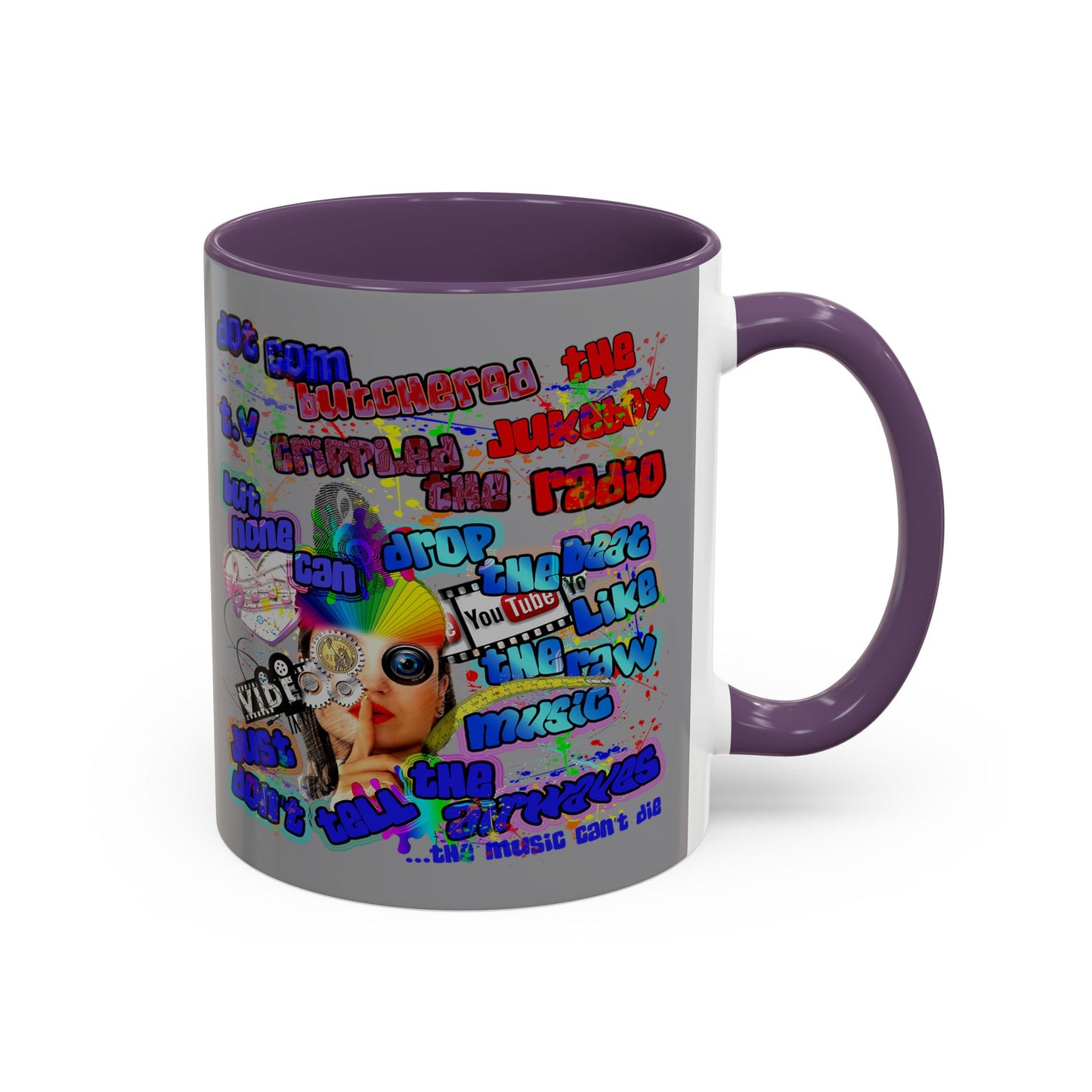 drop the beat - Accent Mug (grey)