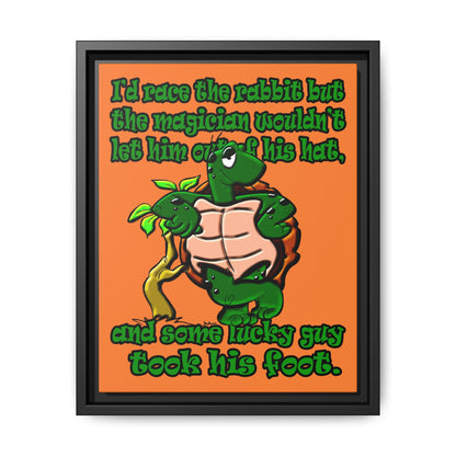 turtle race - framed canvas art (crusta)