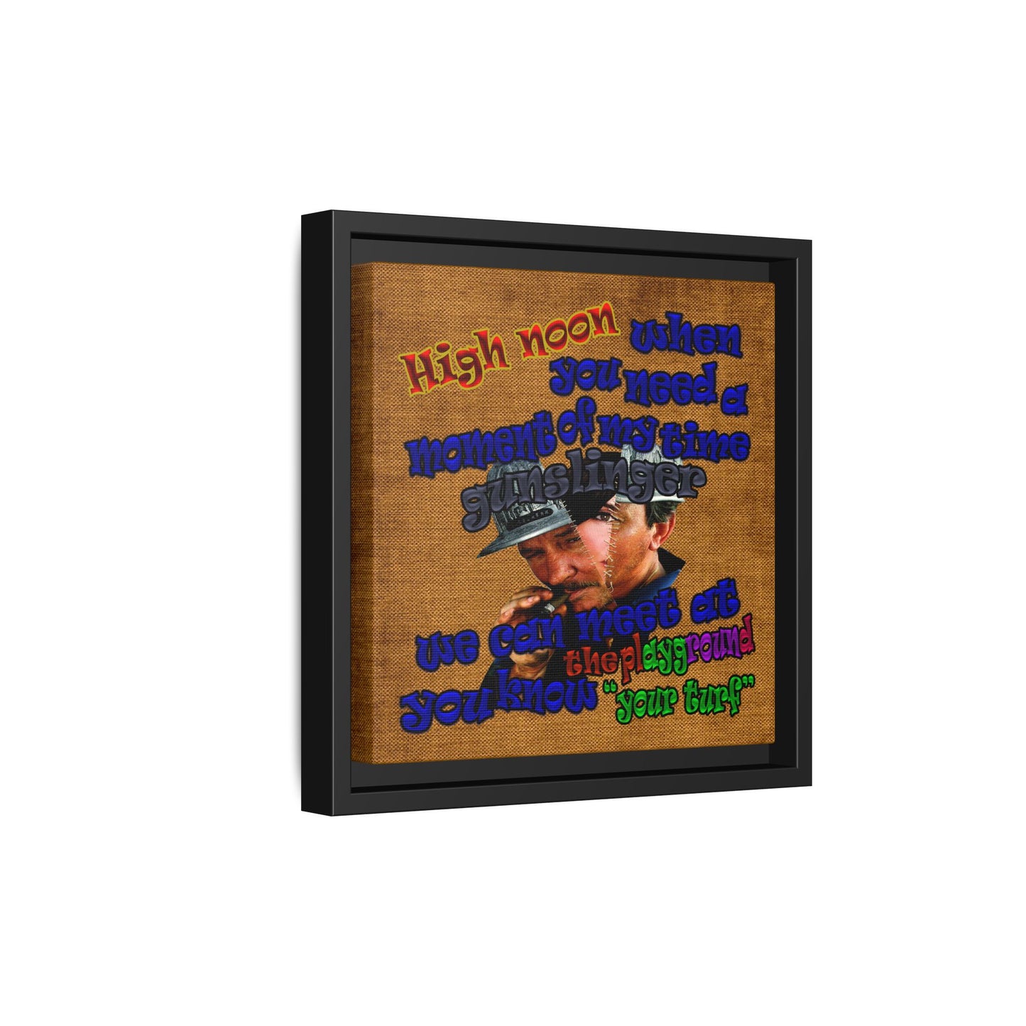 high noon - framed canvas art (brown papyrus)