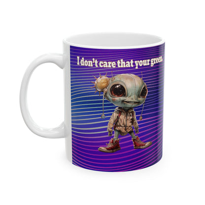 I don't care that your grey - White Mug (purple wave)