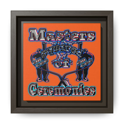 em cee squared - framed canvas art (orange)