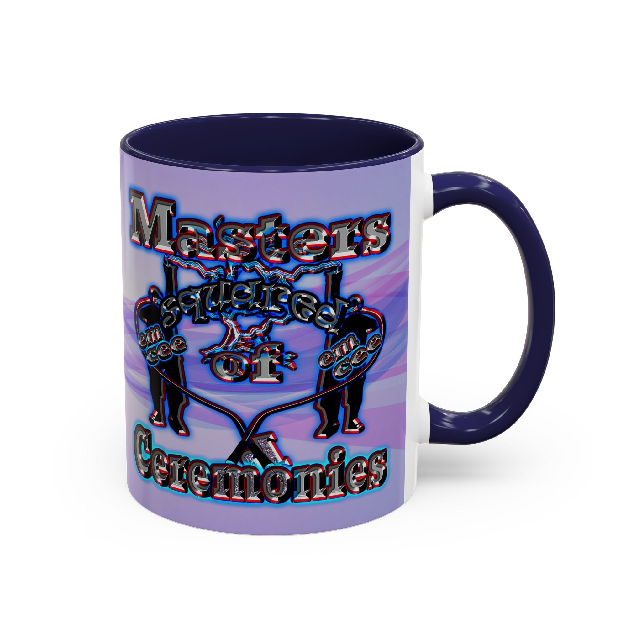 em cee squared - Accent Mug (light blue-pink wave)