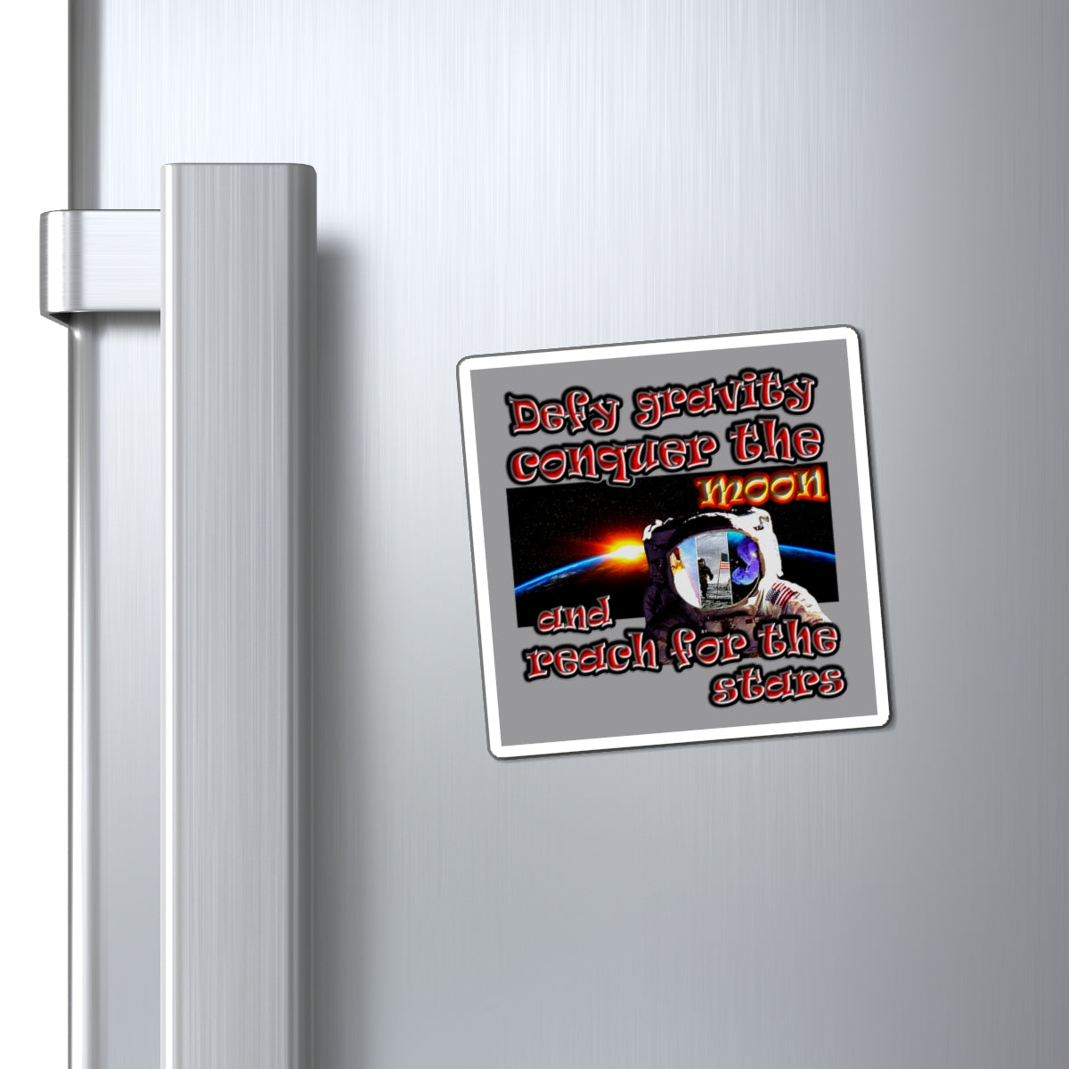 defy conquer reach - Magnets - (grey)