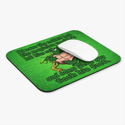 turtle race - Mouse Pad (Rectangle) (green turf)