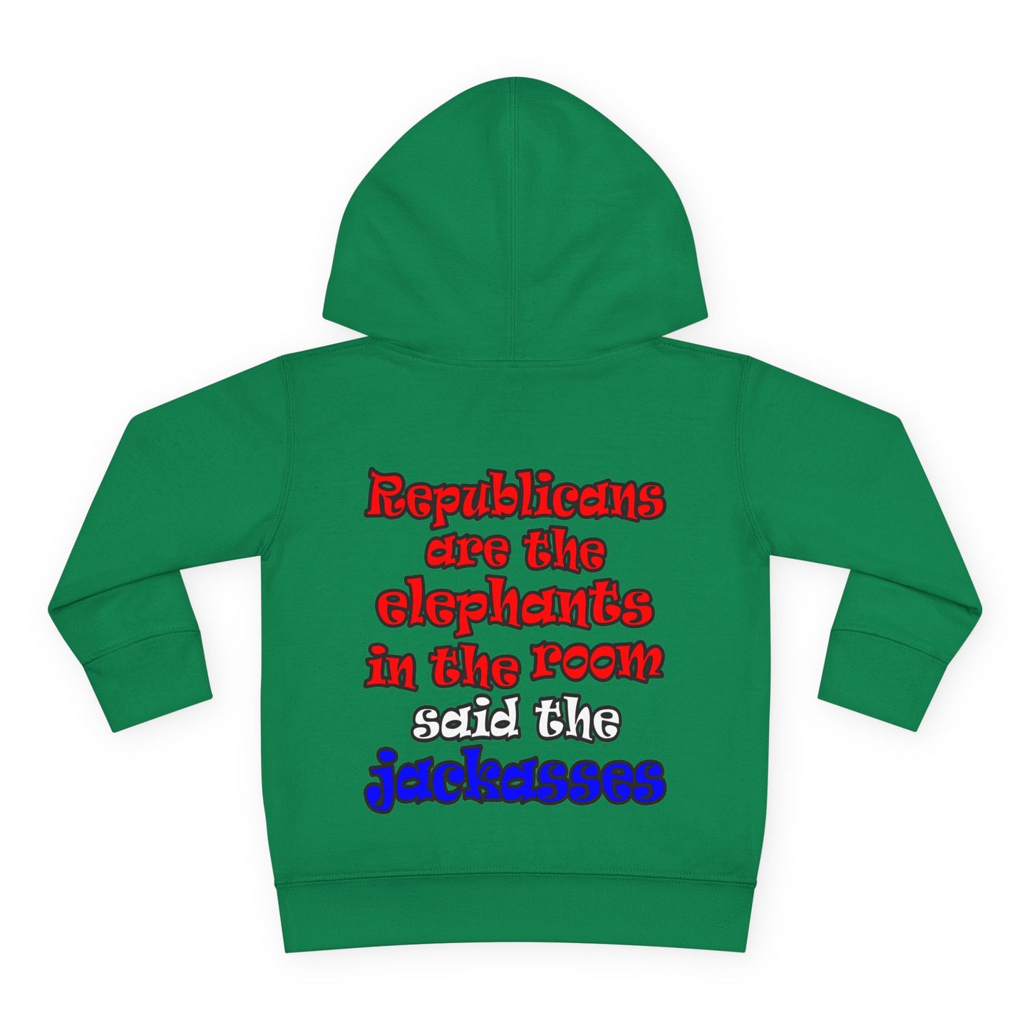 donkeys and elephants - Toddler Pullover Fleece Hoodie