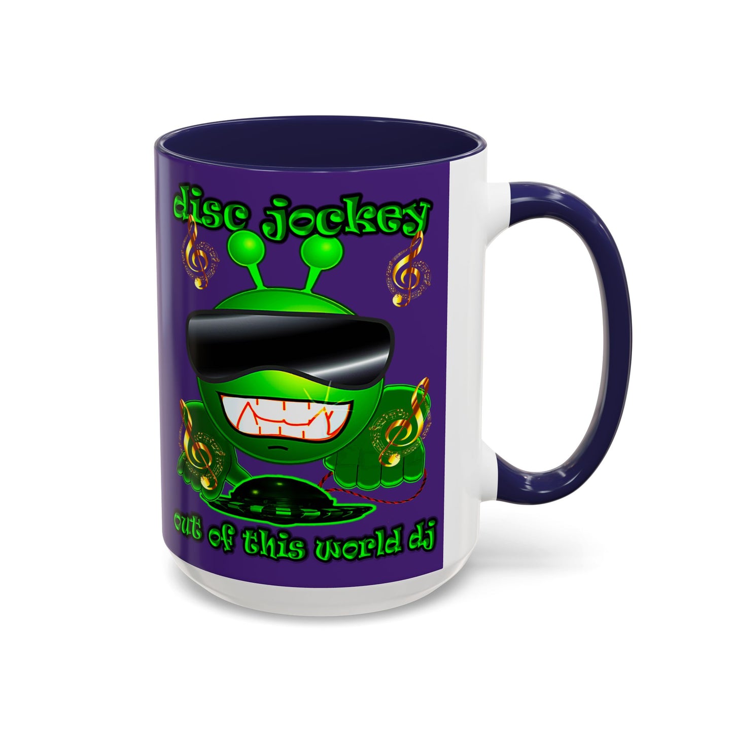 disc jockey - Accent Mug (purple)