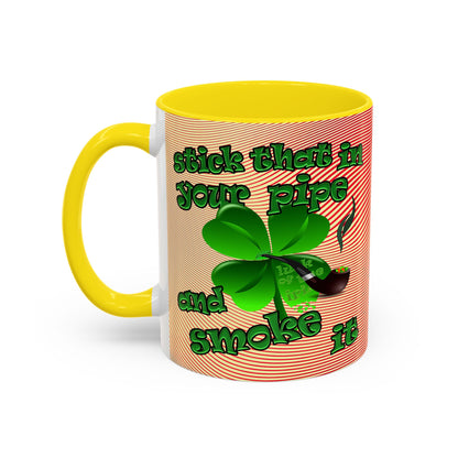 celtics logo - Accent Mug (yellow-orange wave)
