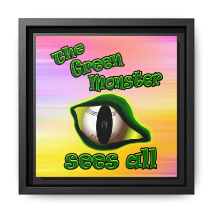 green monster - framed canvas art (color blur)