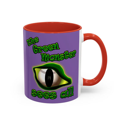 green monster - Accent Mug (light purple)