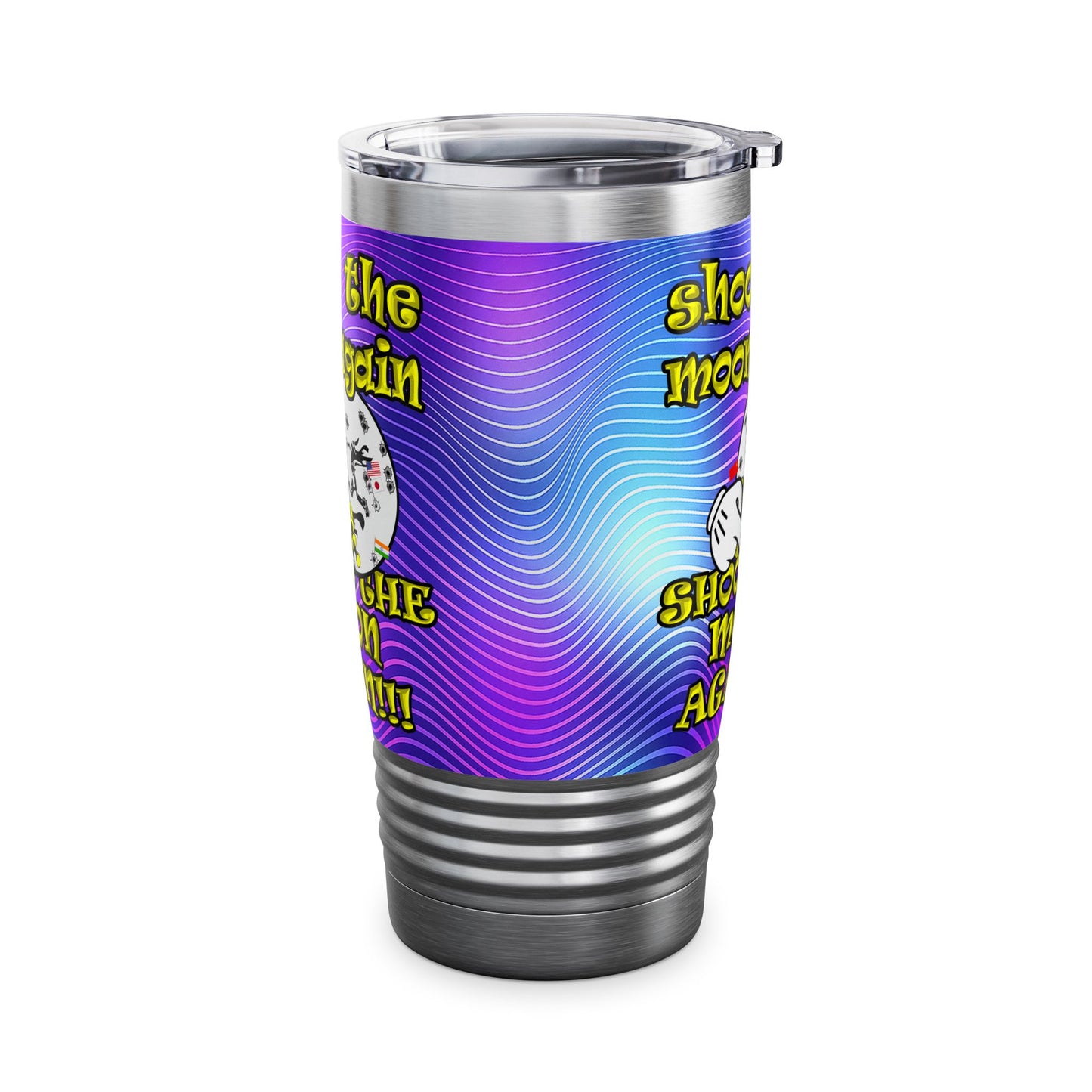 shoot the moon again - Ringneck Tumbler, 20oz (purple wave)