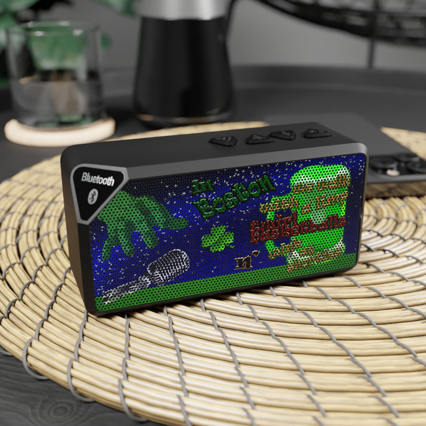 celtics logo - Jabba Bluetooth Speaker ('snoops' background)