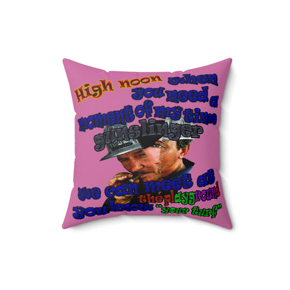 high noon - Spun Polyester Square Pillow - (light pink)