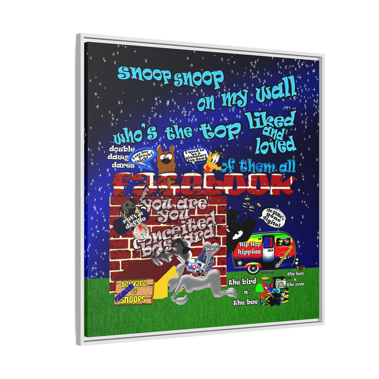 snoops - framed canvas art