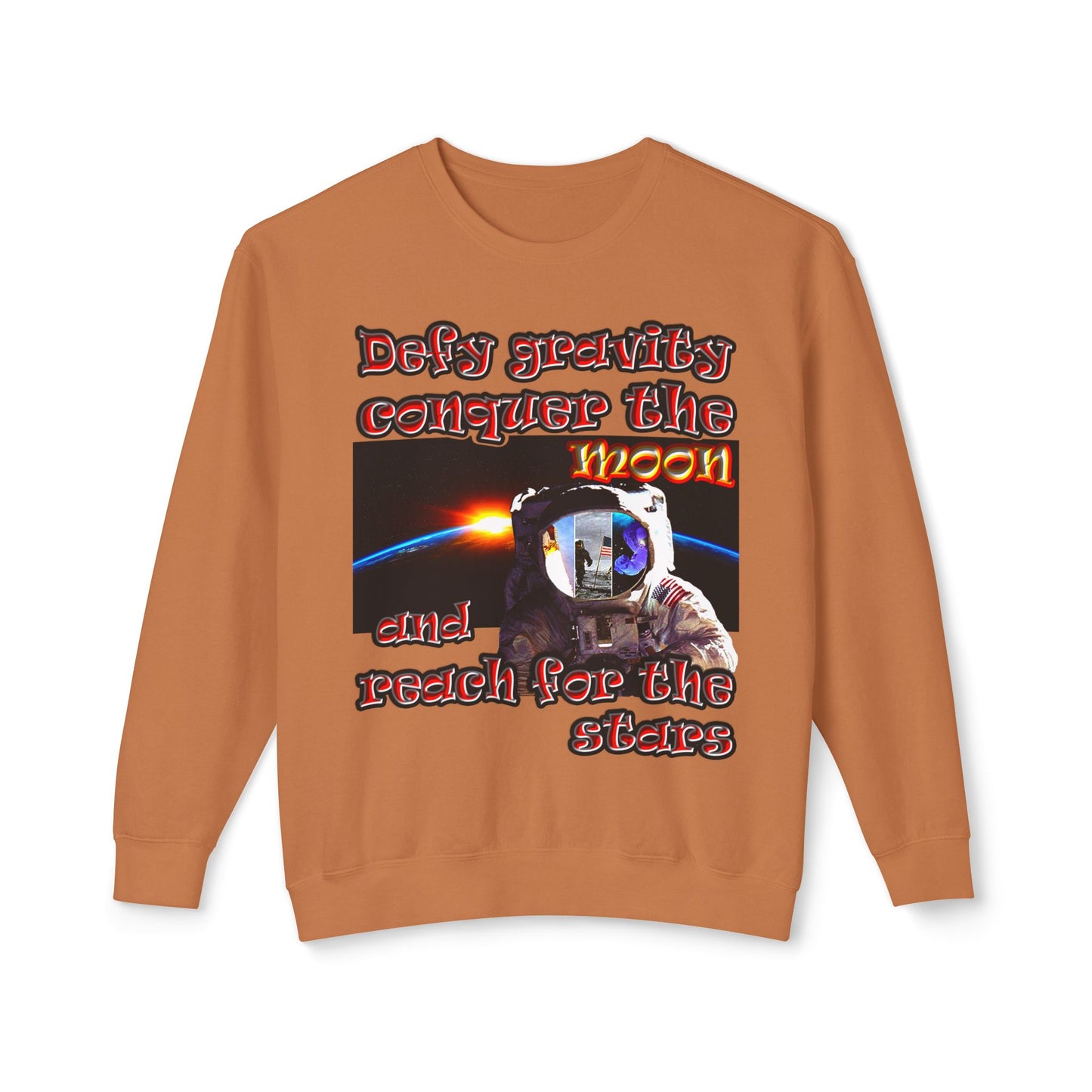 defy conquer reach - Unisex Lightweight Crewneck Sweatshirt
