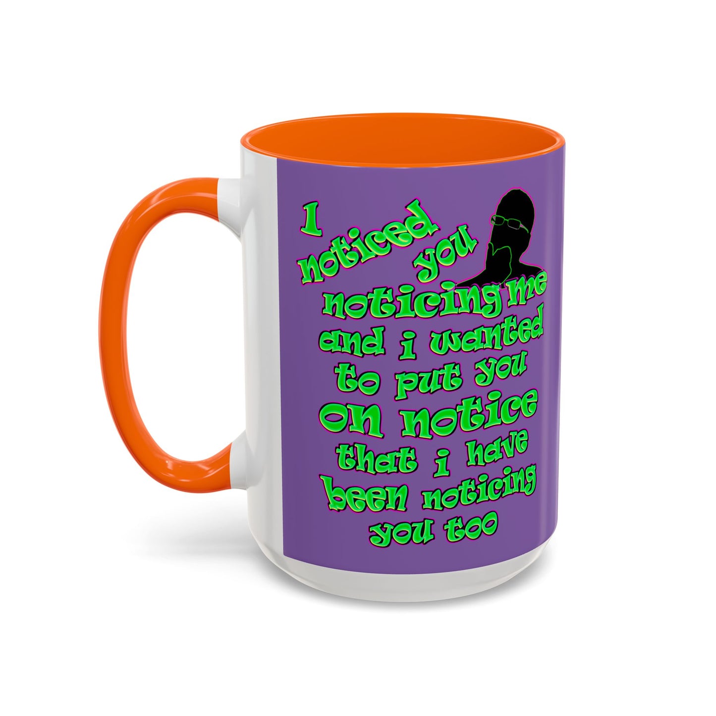 noticed you noticing - Accent Mug (light purple)