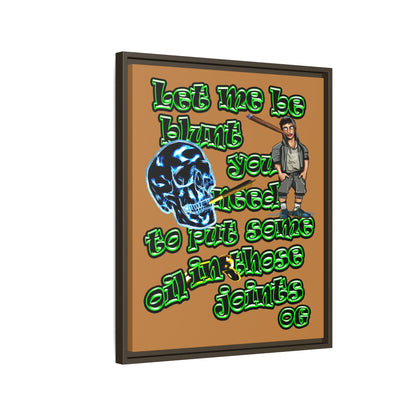 og - framed canvas art (light brown)