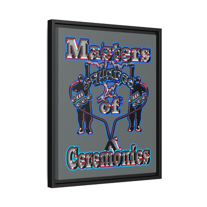 em cee squared - framed canvas art (dark grey)