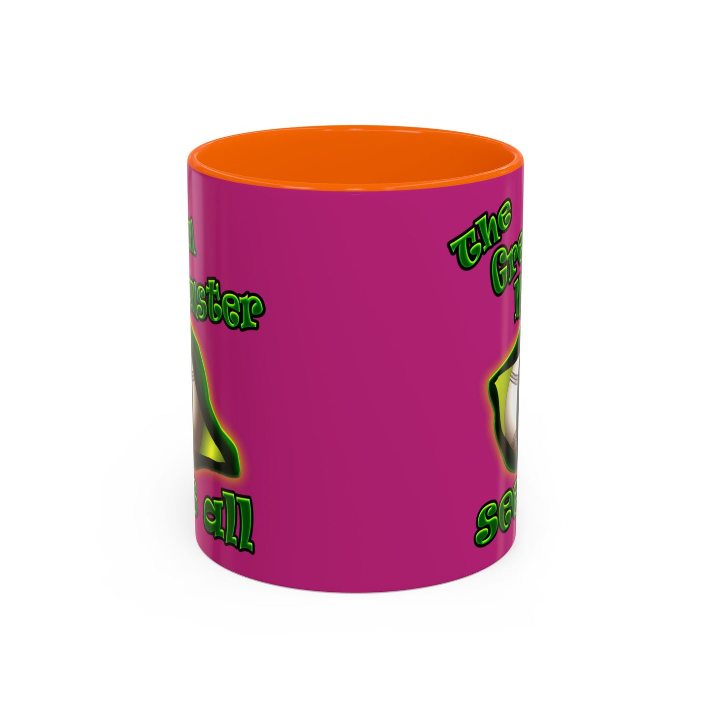 green monster - Accent Mug (pink)