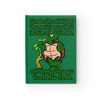 turtle race - journal-lined (dark green)