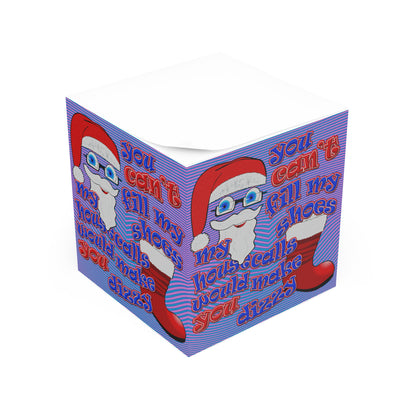 santa's shoes - note cube (light blue-purple wave)