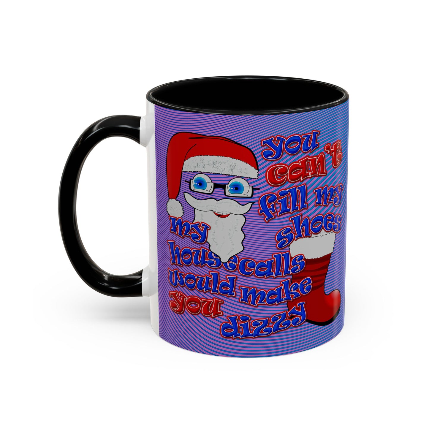 santa's shoes - Accent Mug (light blue-purple wave)