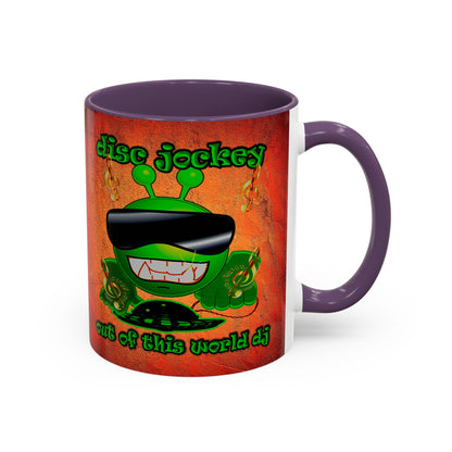disc jockey - Accent Mug (burnt orange)