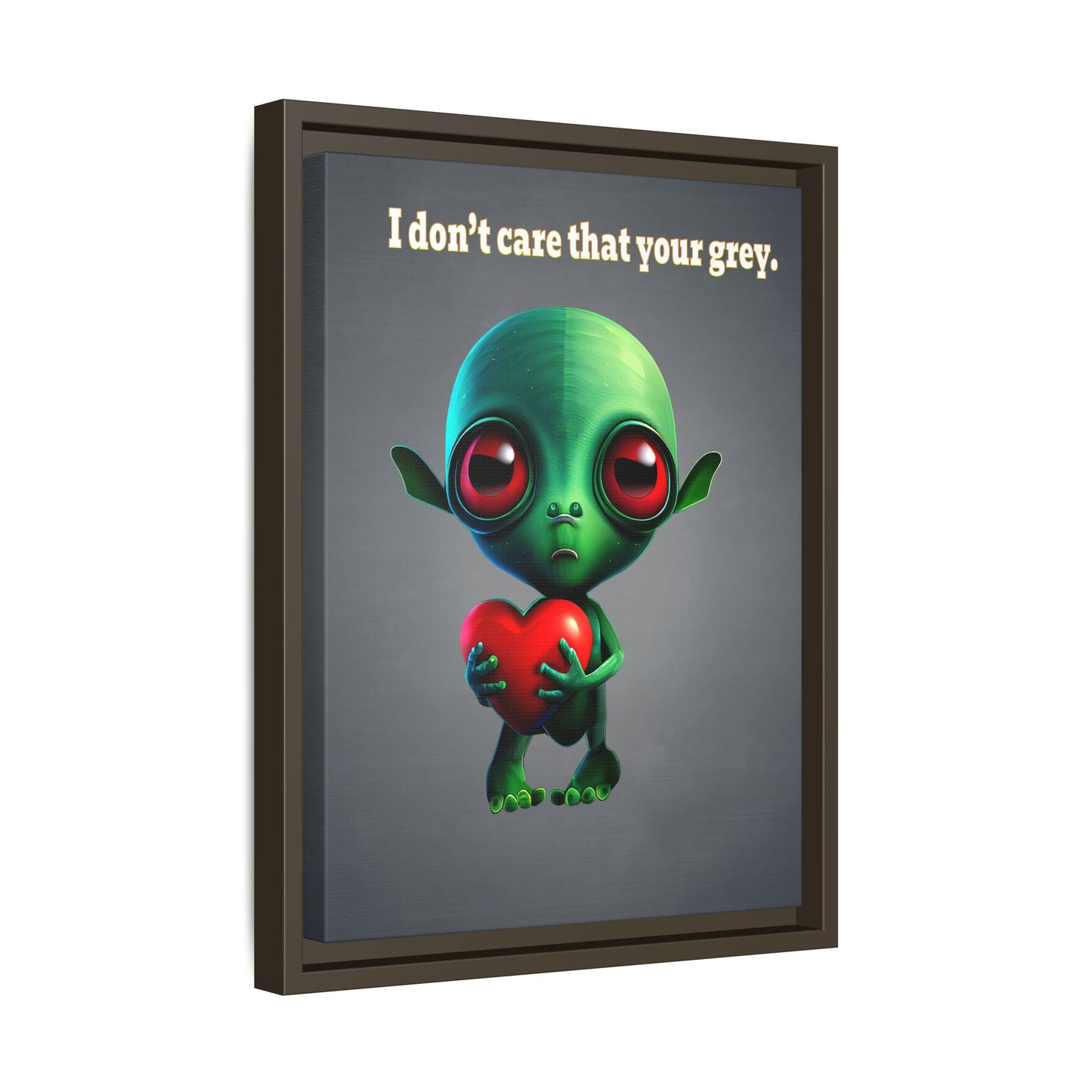 I don't care that your grey - framed canvas art (grey-light grey)