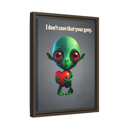I don't care that your grey - framed canvas art (grey-light grey)
