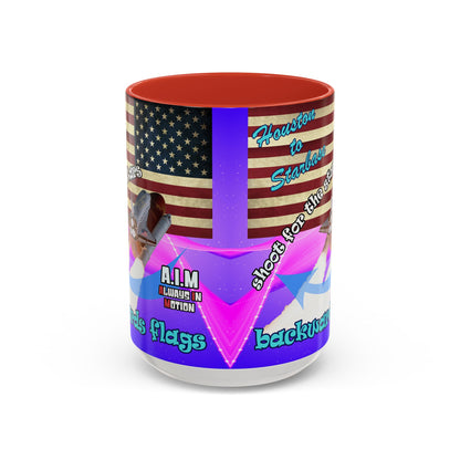 shoot for the stars - Accent Mug (purple-pink wave)