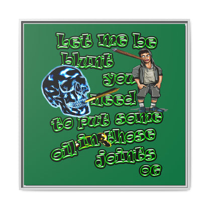 og - framed canvas art (dark green)