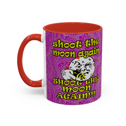 shoot the moon again - Accent Mug (pink swirl)