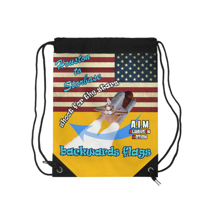 shoot for the stars - Drawstring Bag (yellow)