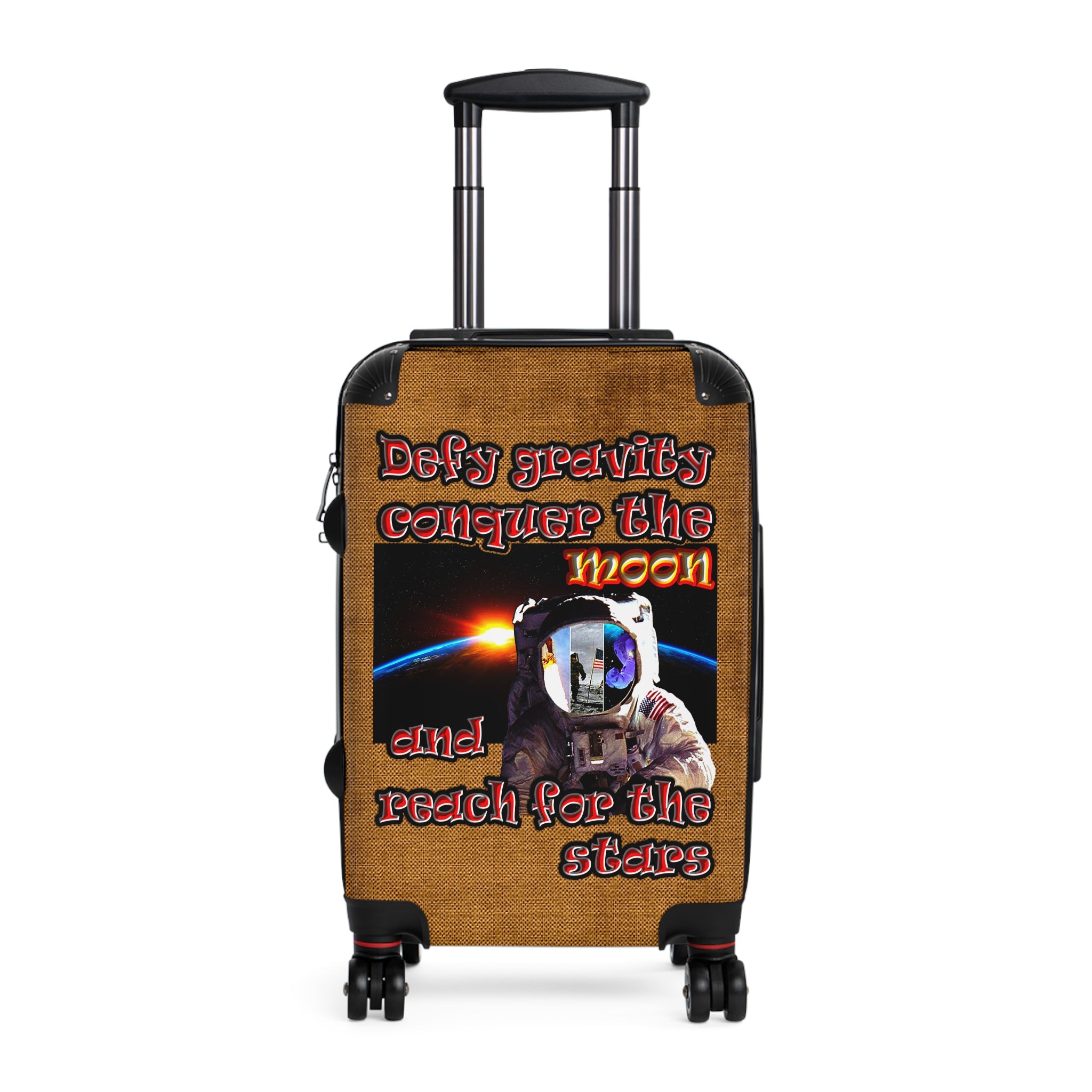 defy conquer reach - suitcase (brown papyrus)