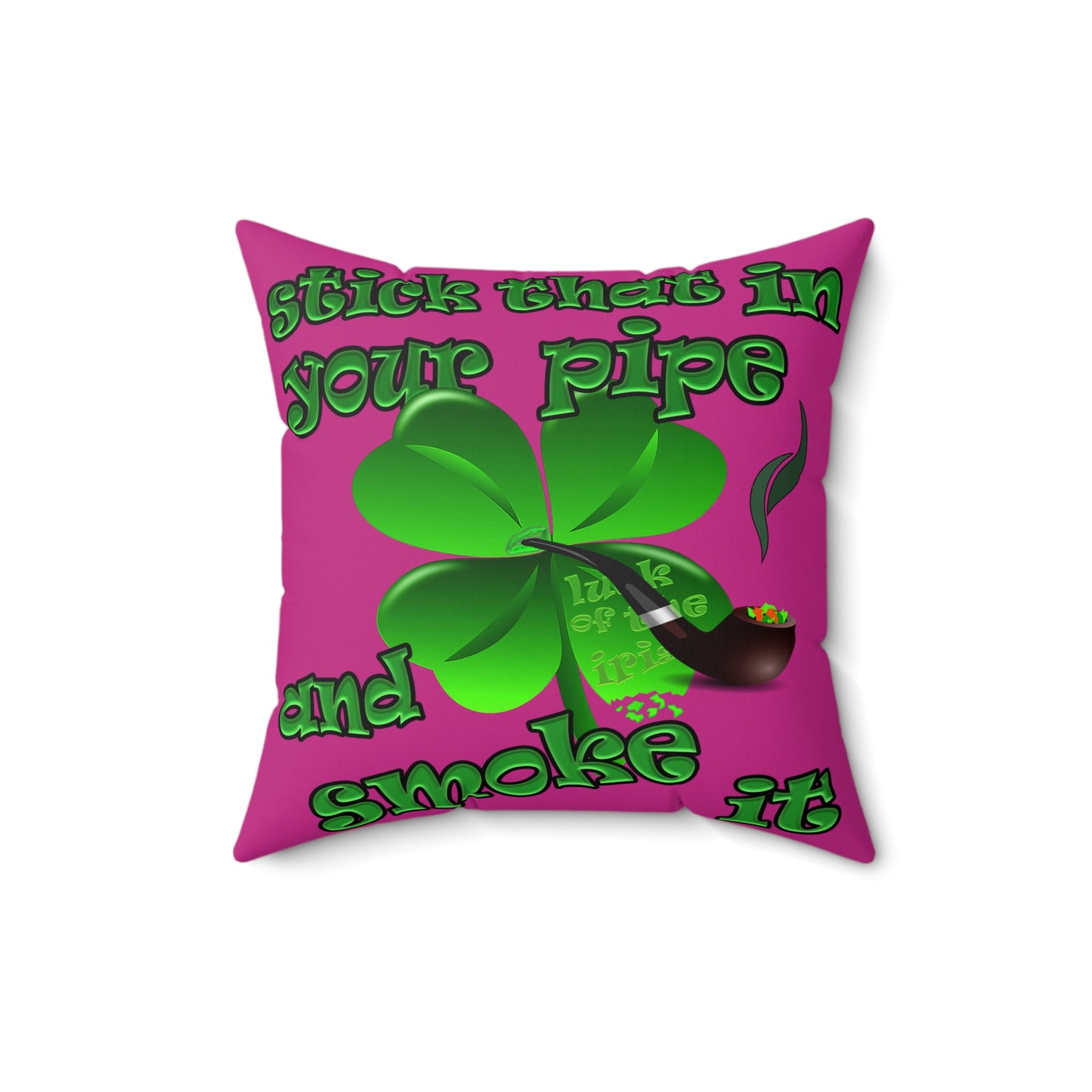 celtics logo - Spun Polyester Square Pillow - (pink)