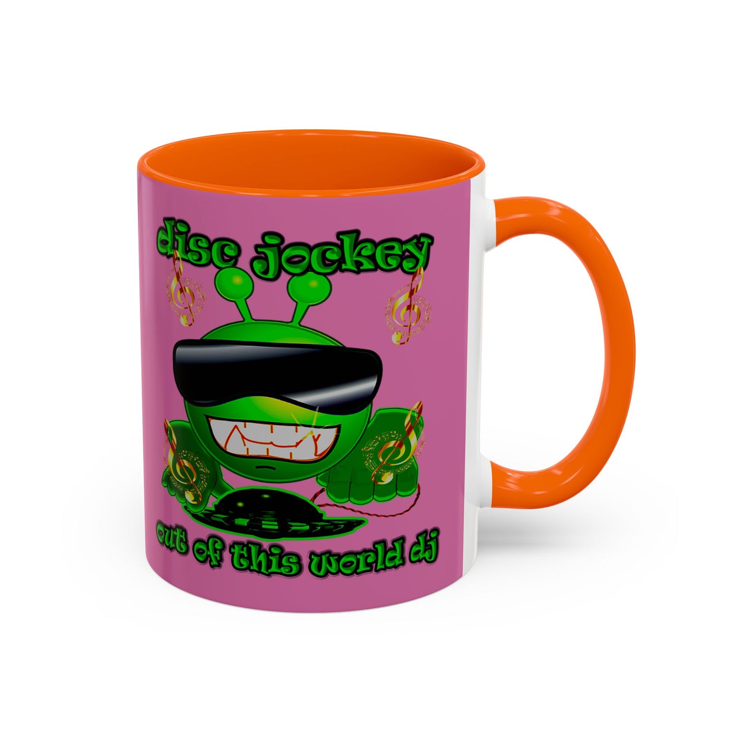 disc jockey - Accent Mug (light pink)